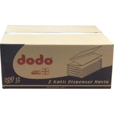 Dodo Z Katlamalı Dispenser Havlu 200 YP 12 Li