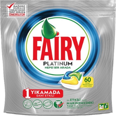 Fairy Platinum Bulaşık Mak.Tableti 60 Lı
