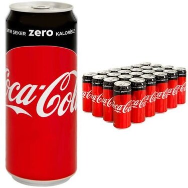 Coca Cola Zero Teneke Kutu 330ML 24 Lü